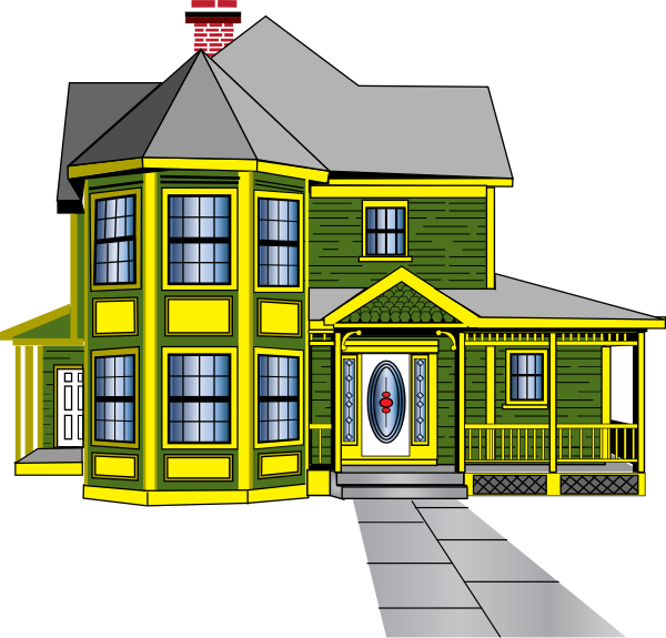 Mansion gingerbread house clip art at vector clip art