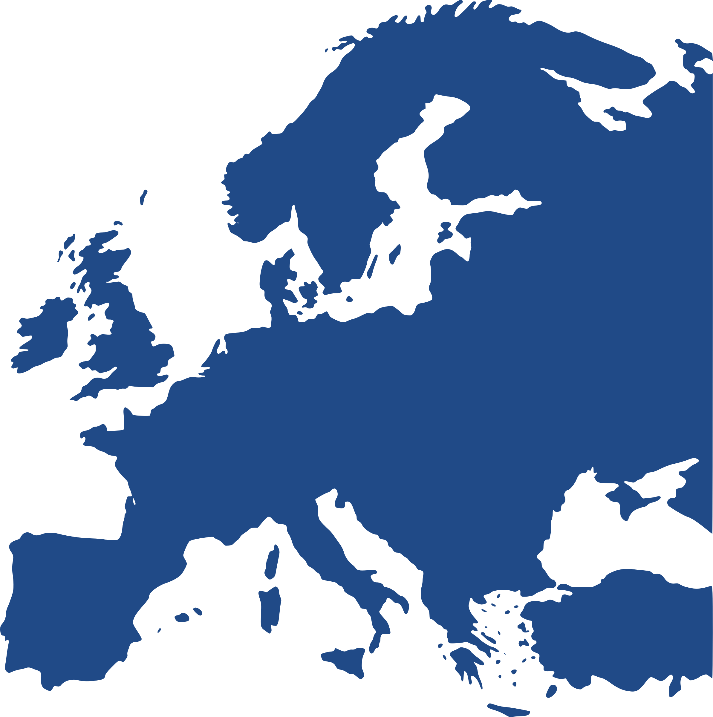Map Of Europe Equidistant