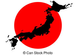 Map of Japan - Abstract .