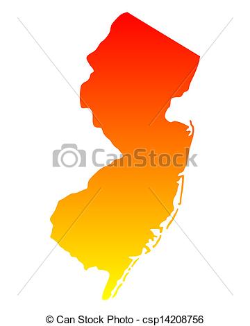 ... Map of New Jersey - New Jersey Clip Art