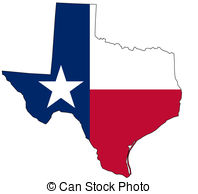 ... Map of Texas in national colors