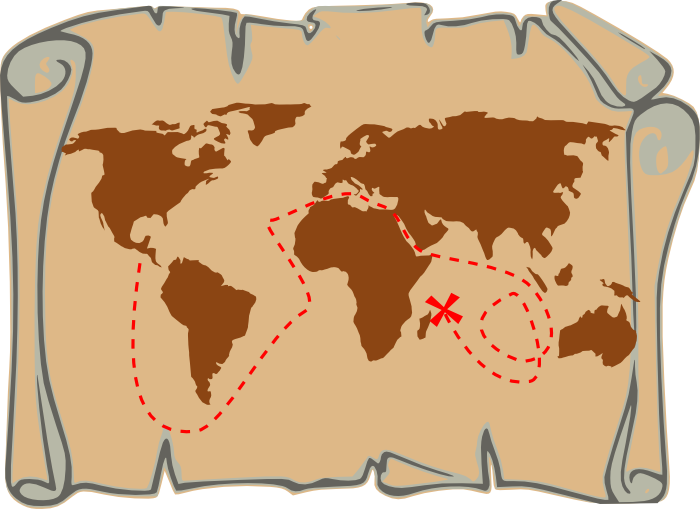 Map pirate clipart and animat - Clipart Map