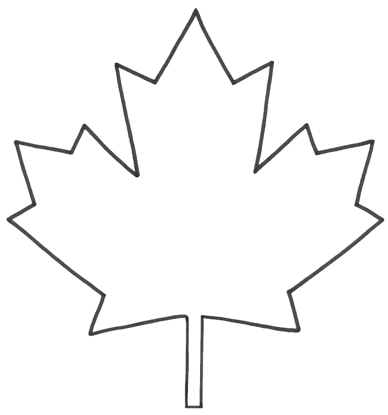 Maple Leaf Black And White Cl - Maple Leaf Clipart