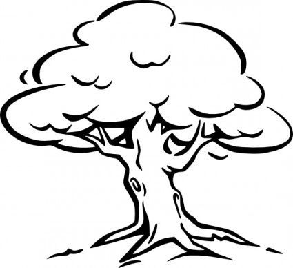 Maple Tree Clip Art Black And - Tree Black And White Clipart