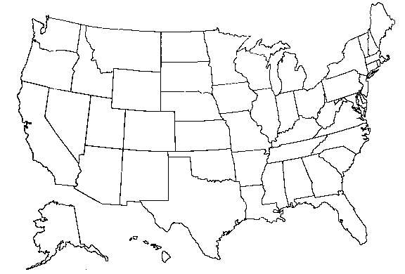 Maps United States Map Black  - United States Clip Art