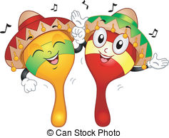 ... Maracas Mascot - Mascot Illustration of a Pair of Maracas.
