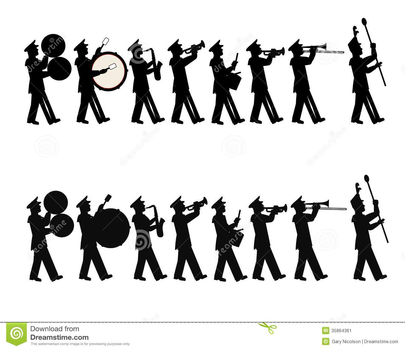 free clip art marching band |
