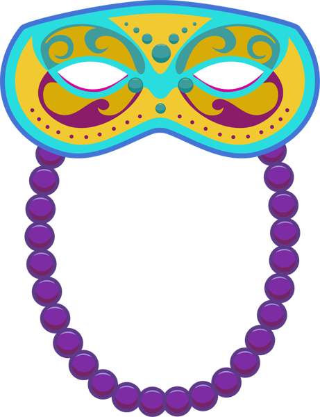 Mardi Gras Beads Clipart .