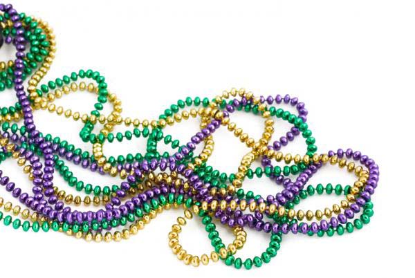 Mardi Gras Border Clipart . - Mardi Gras Beads Clip Art