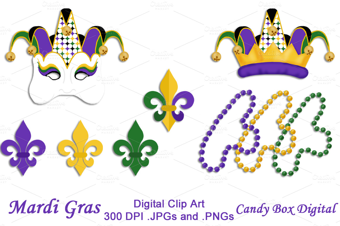 Mardi Gras Clip Art Illustrat - Mardi Gras Free Clip Art