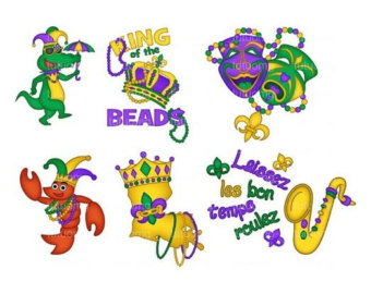 Mardi Gras Digital Clip Art for Personal and Commercial Use - INSTANT DOWNLOAD
