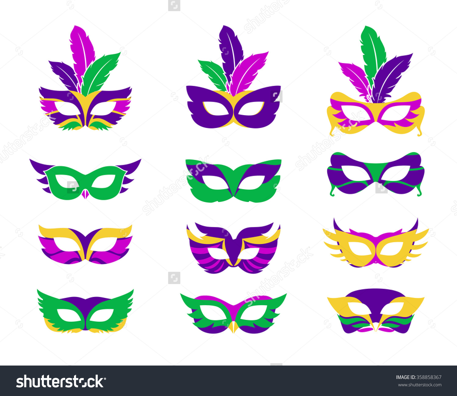 Mardi Gras mask vector art