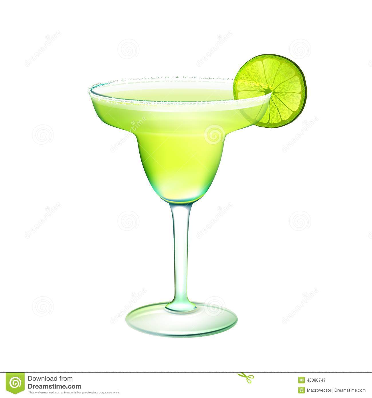 Margarita cocktail realistic .