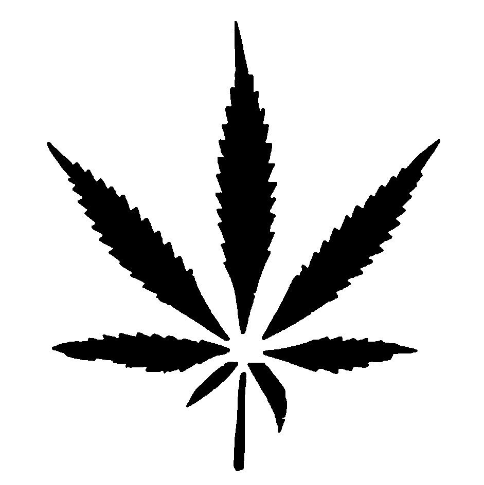 Marijuana Black And White Cli - Pot Leaf Clipart