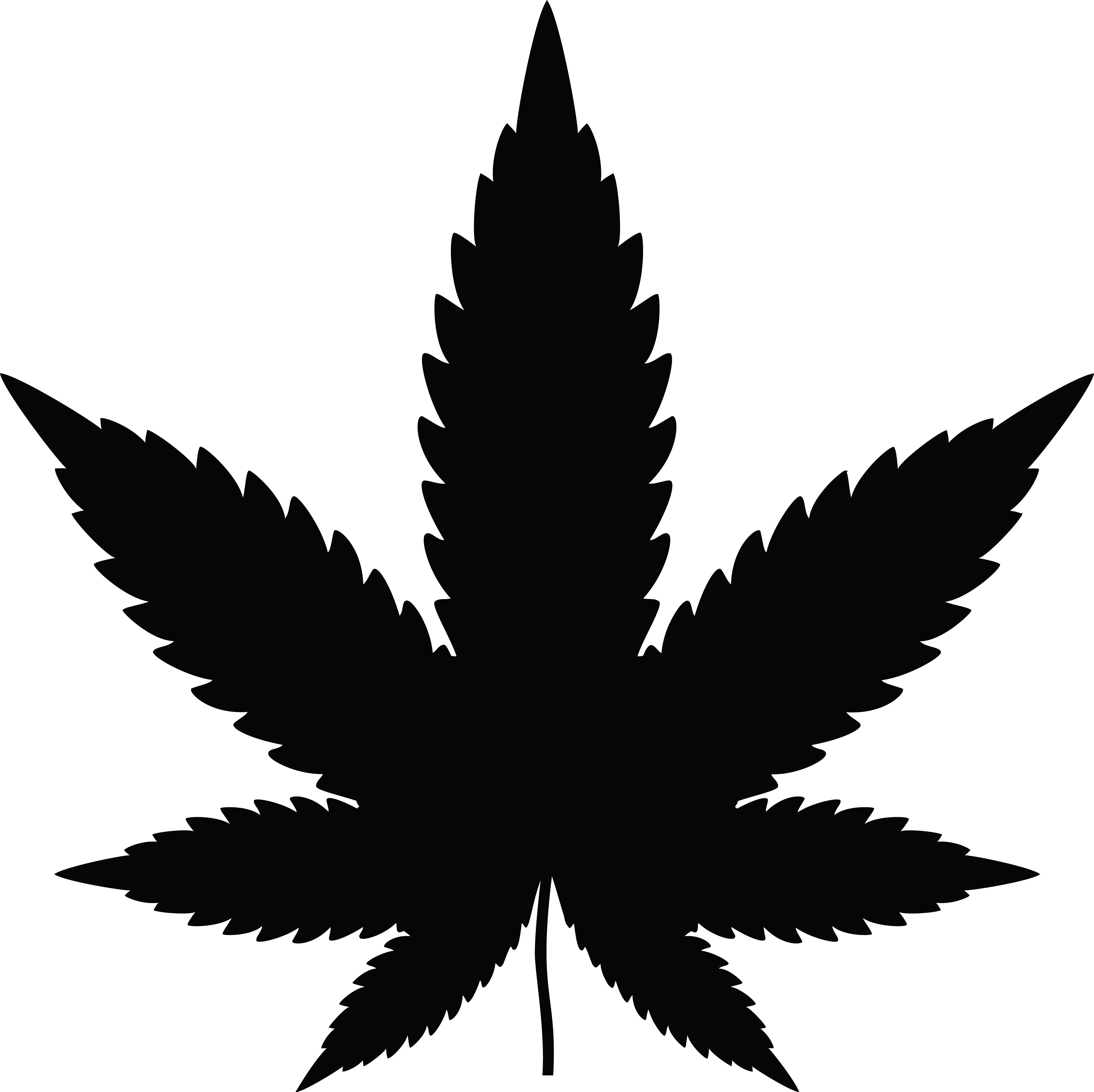 Weed clipart black and white #3