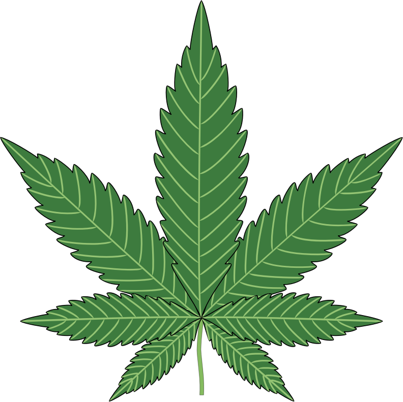 Marijuana Leaf Clip Art. Clipart - Nature