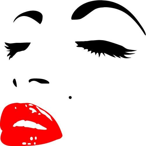 Marilyn Monroe Face V.2 MEDIU - Marilyn Monroe Clip Art