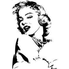 Marilyn Monroe Stencil 3 by .