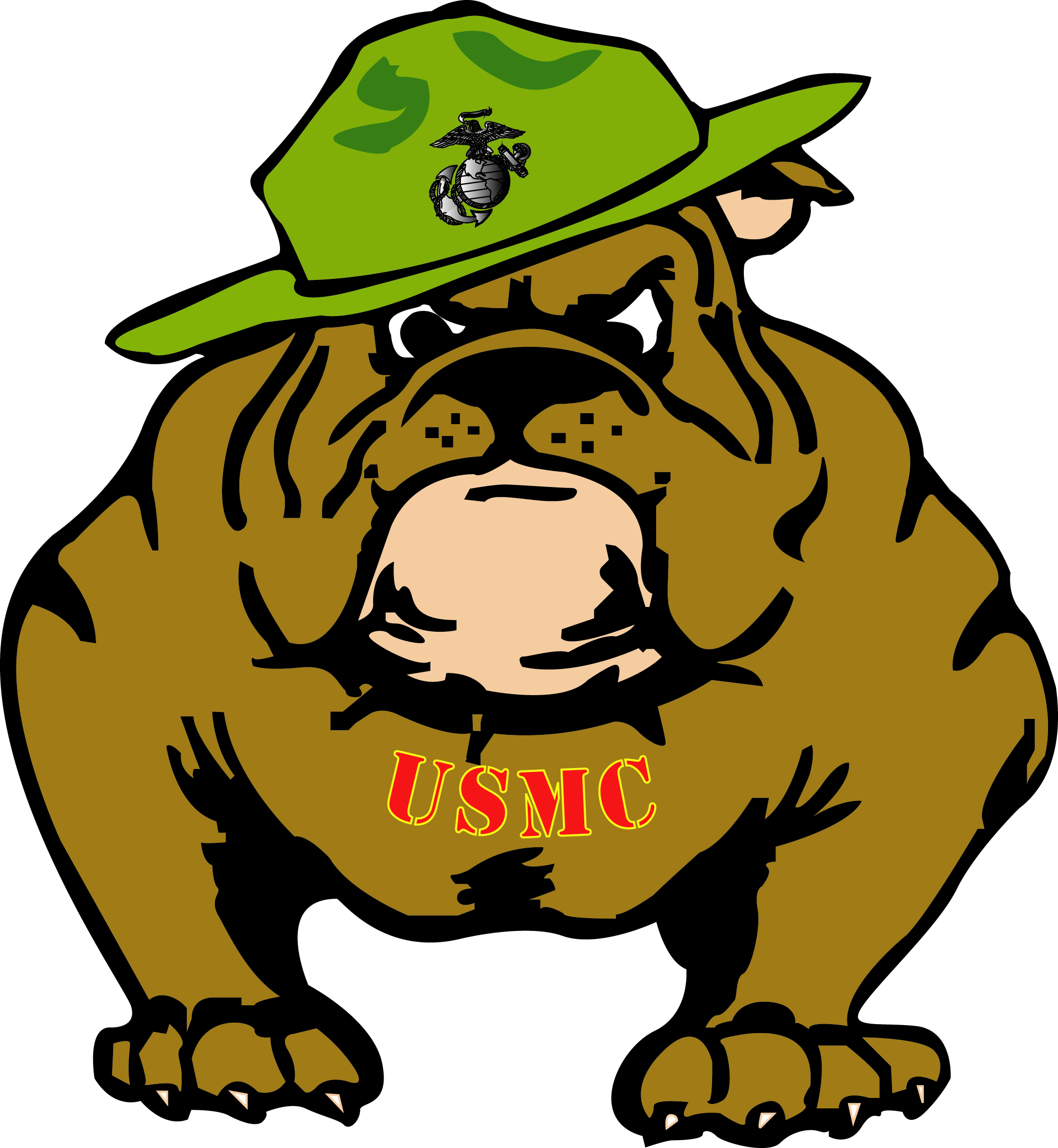 Marine Bulldog Clipart . - Marine Corps Emblem Clip Art