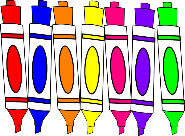 markers clipart black and white