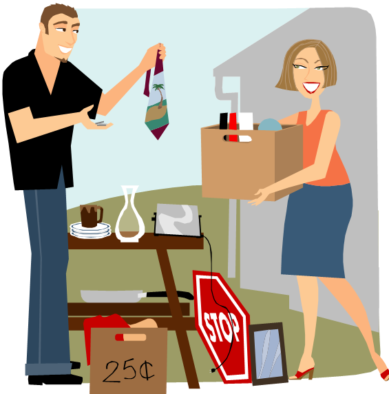 Clip Art of Someone Buying Cl