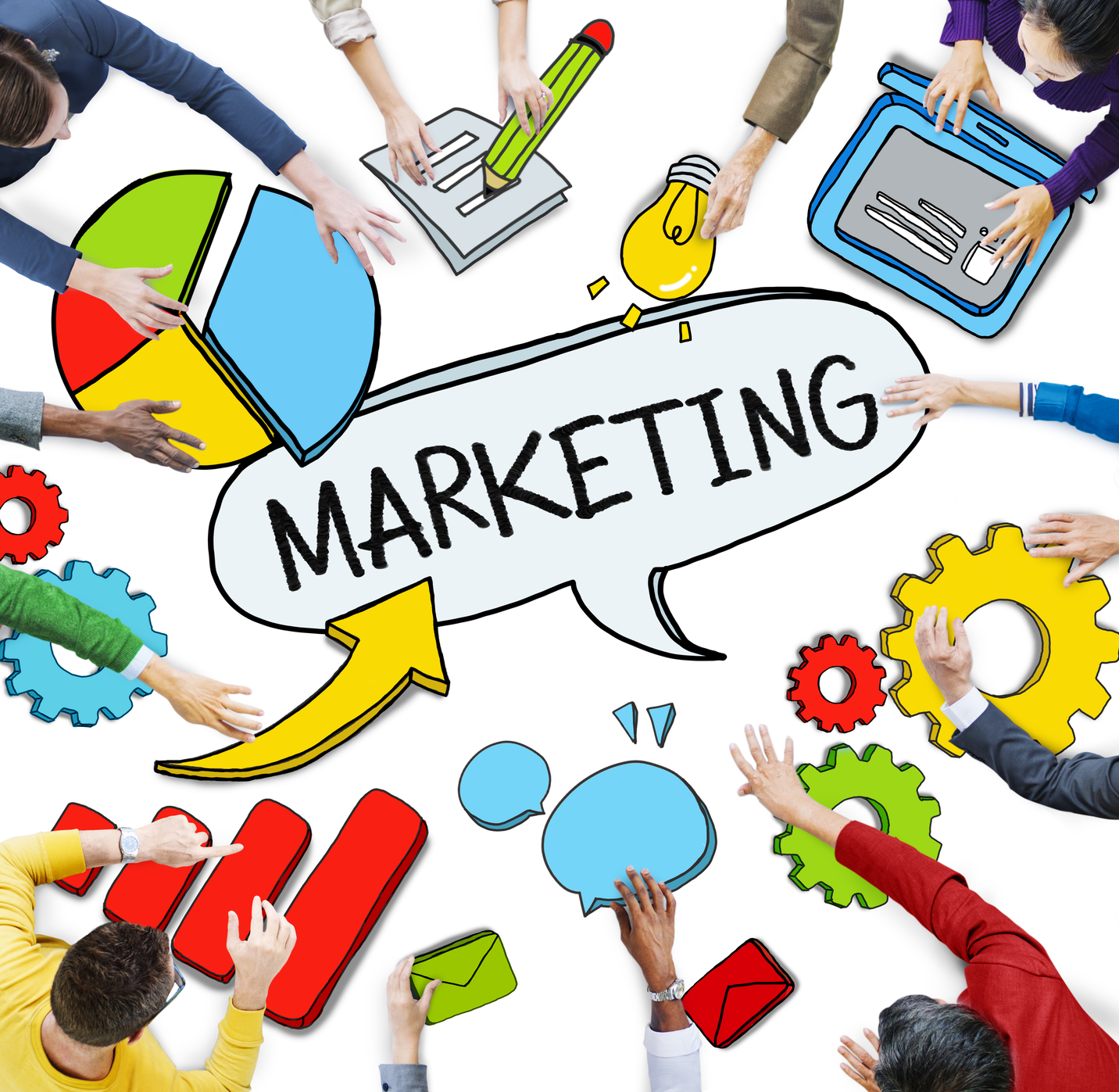 Group of People with Marketing Concept