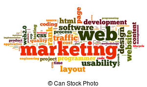 . ClipartLook.com Web marketing concept in word cloud on white background