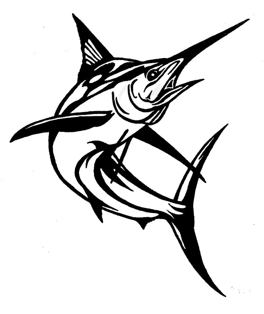 illustration of a blue marlin
