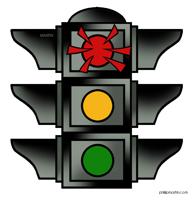 Martin, Red Traffic Light . - Red Light Clip Art