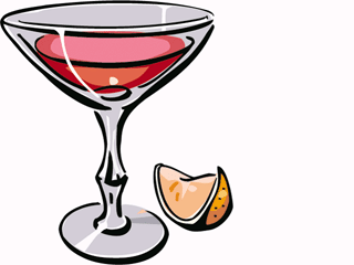 Martini glass margarita cocktail glass clipart image