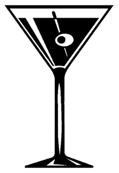 martini glass clip art .