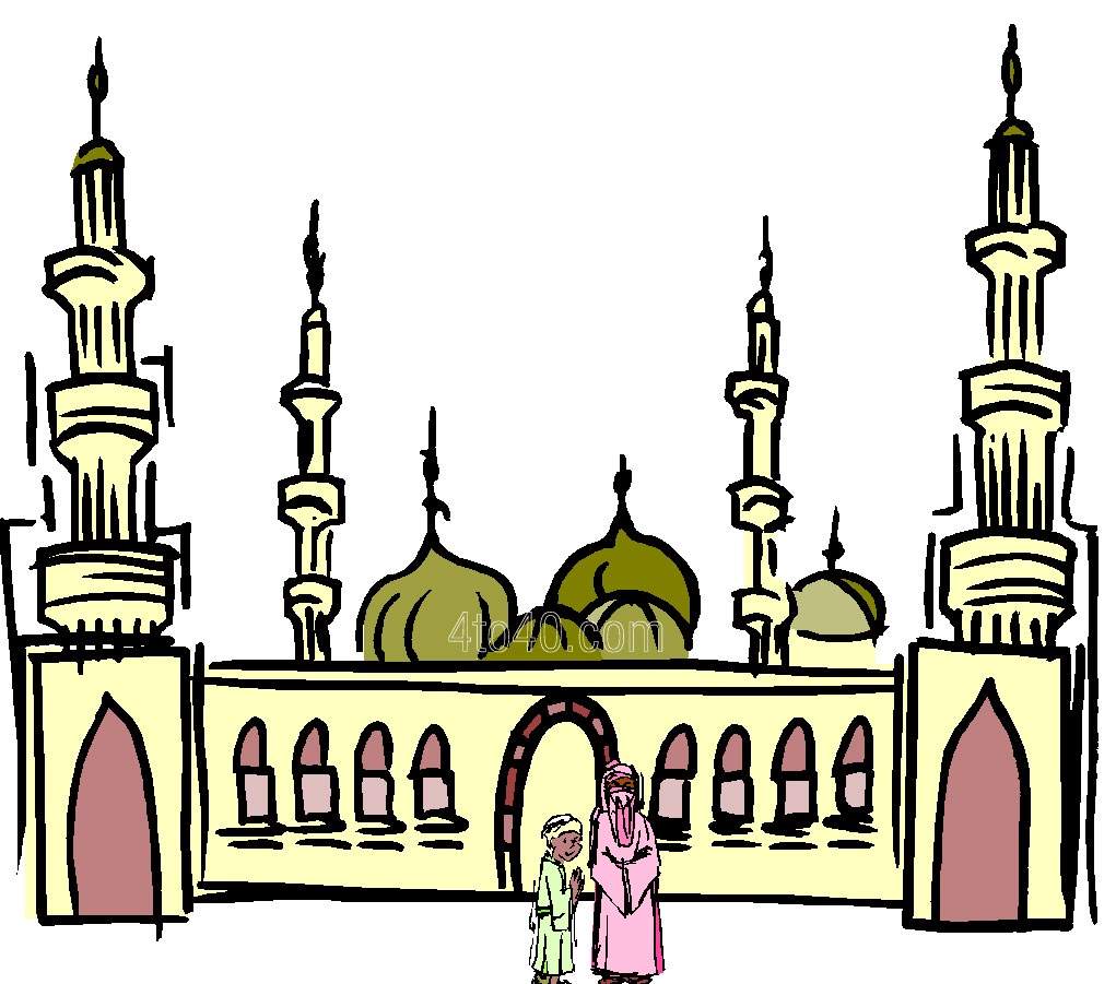 Masjid Silhouette Clip Art. Eid Festival Image
