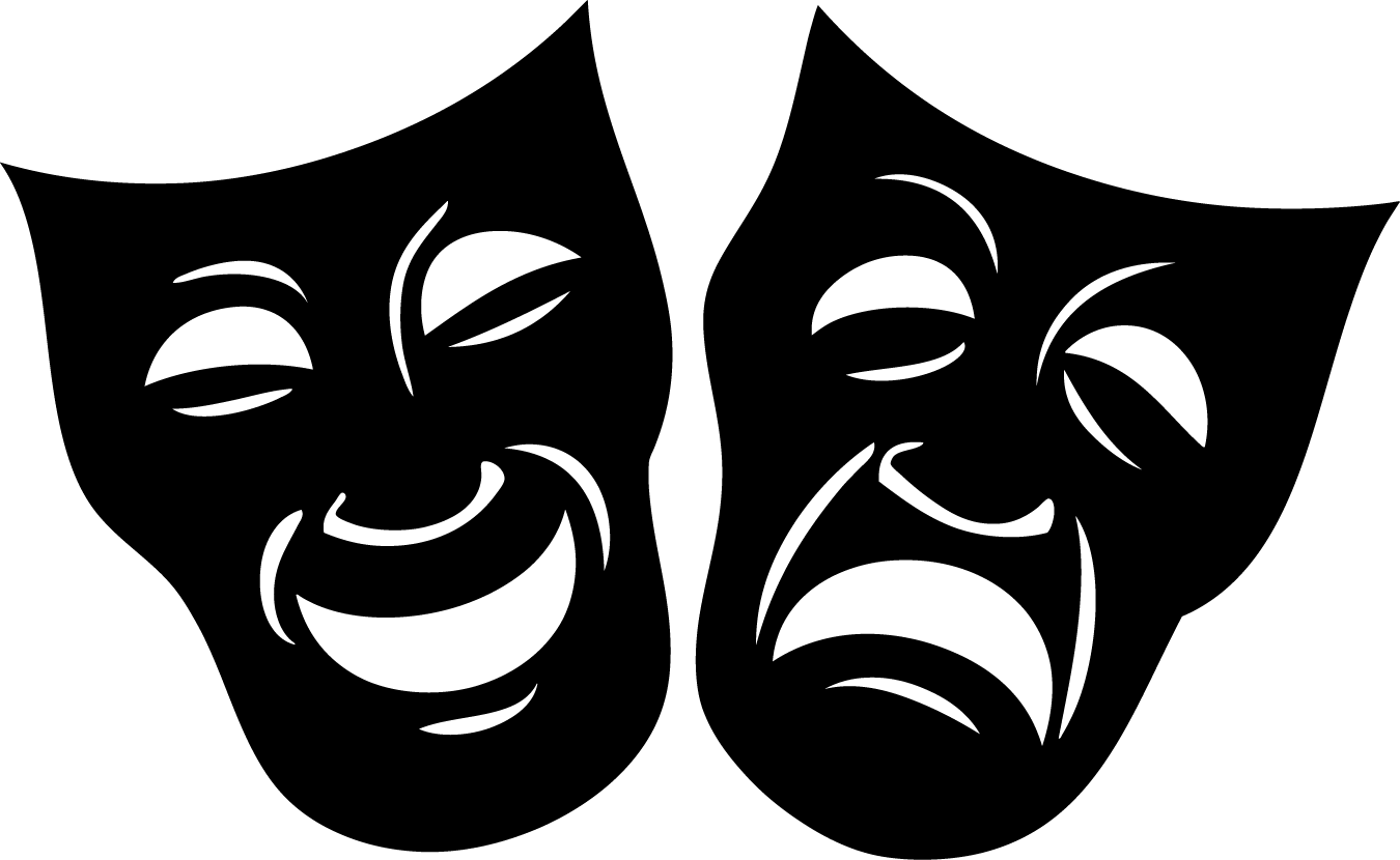 Masks, Drama masks and Father - Theater Masks Clipart