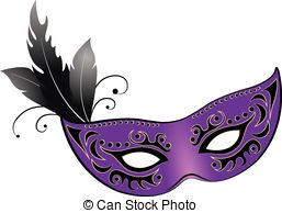 Black masquerade mask clipart