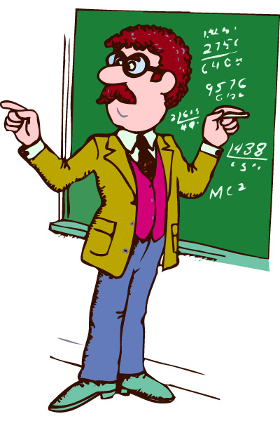 Math Man Teacher Clipart