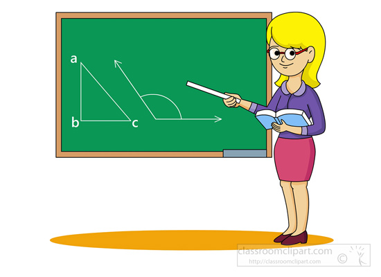 Woman Math Teacher Clip Art