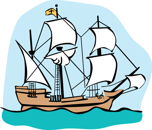 Clip Art: Mayflower Ship (Col
