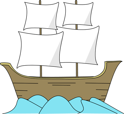 Vector - galleon Mayflower