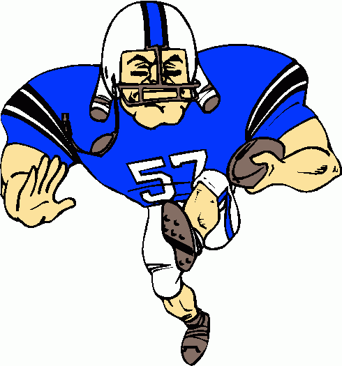 Cartoon football player clipa