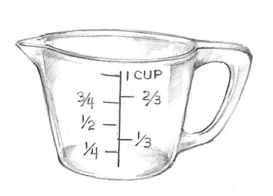 Clip Art: Measuring Cups: One