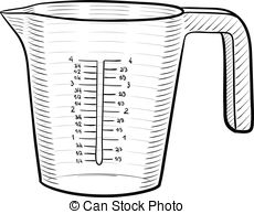 ... Measuring cup - A line ar - Measuring Cup Clip Art