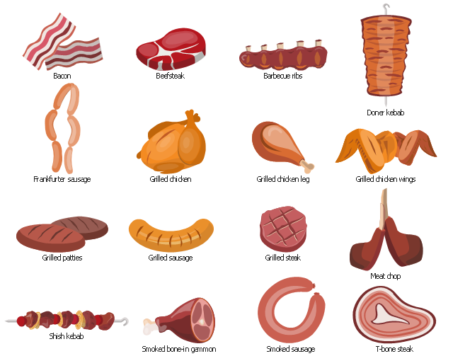 Design elements. Meat; Meat clip art