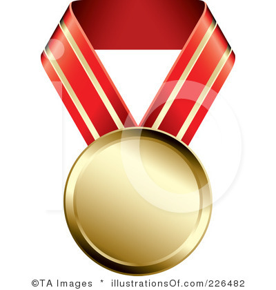 Gold Medal with Red Ribbon PN