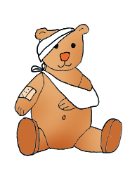 medical clip art teddy bear sick plaster