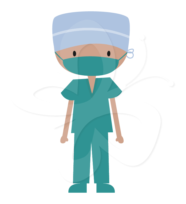 Medical Clipart Set Nurse Doctor And Surgeon Creative Clipart