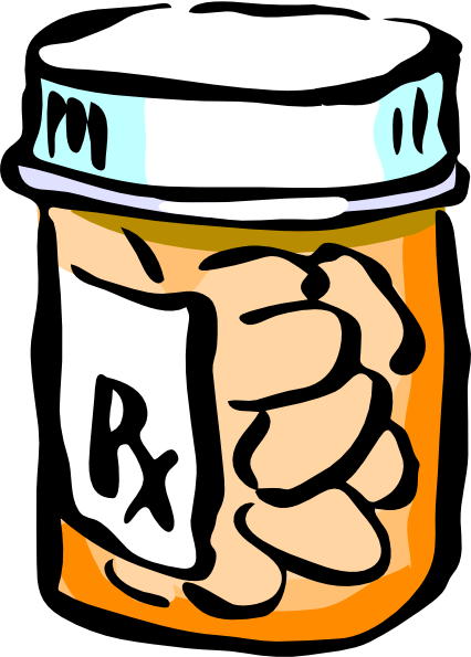Medicine Bottle clip art . - Pill Bottle Clipart