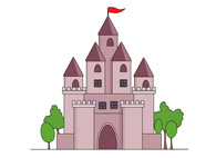This cartoon castle clip art 