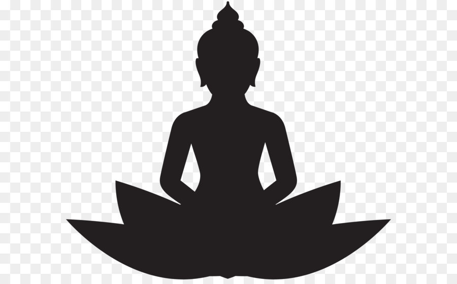 Buddhism Buddhist meditation Clip art - Meditating Buddha Silhouette PNG Clip  Art