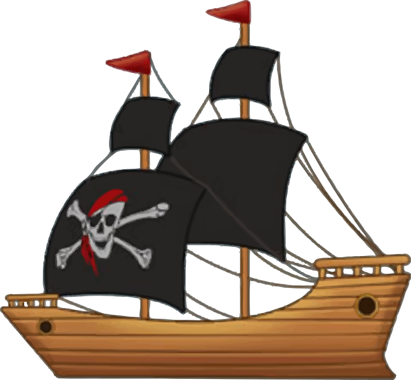 MEDIUM IMAGE (PNG) . - Pirate Ship Clipart
