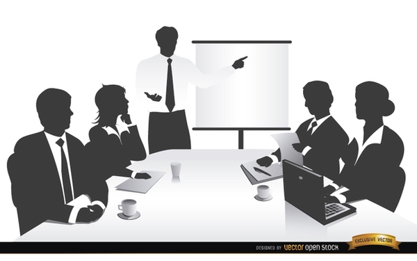 Meeting clipart free stock . Business Meeting People